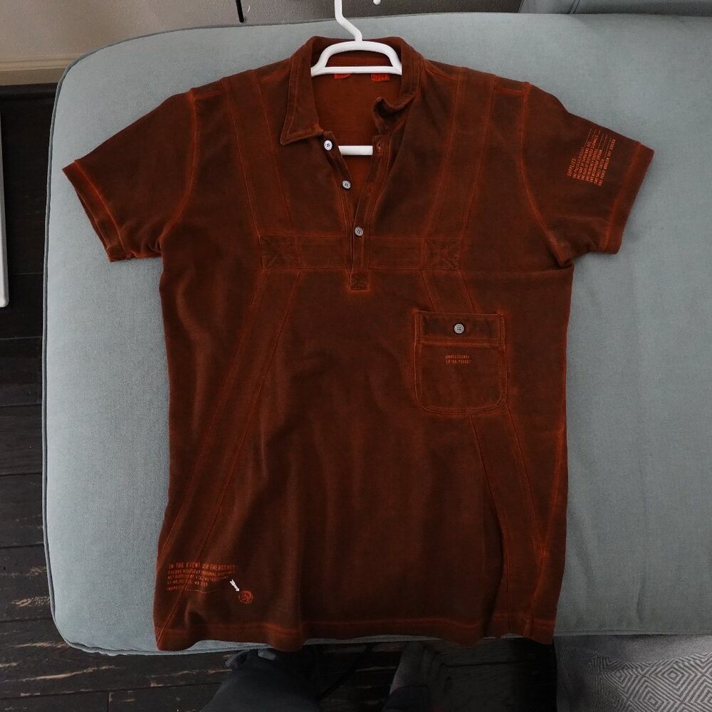 Diesel Crimson Rust Color - Men's Tshirt L - very rare - unworn